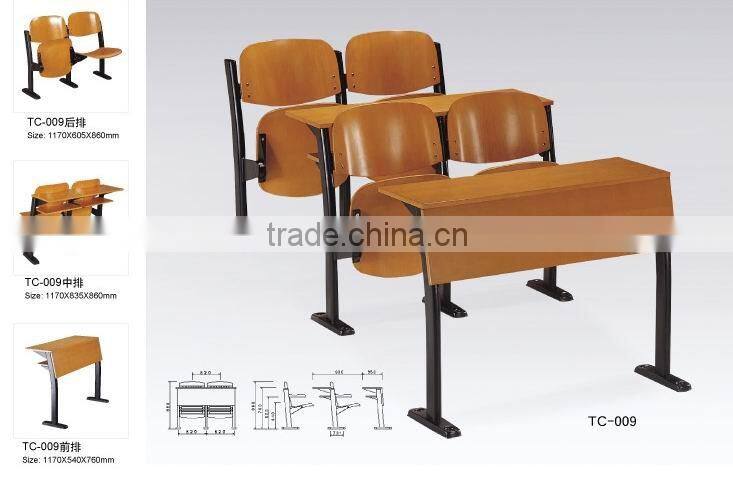 Special design double student desk and chair doblue school desk and chair TC009-E