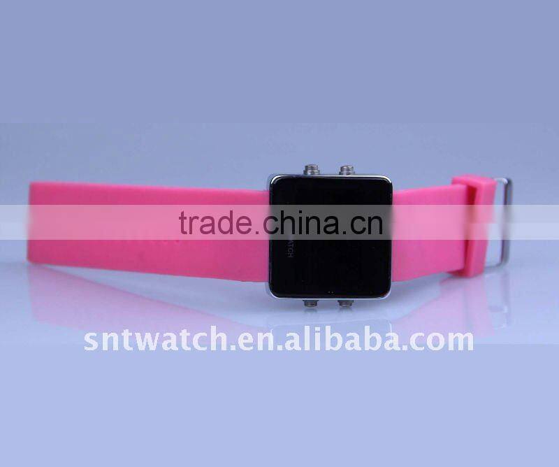 LED digital silicone watch