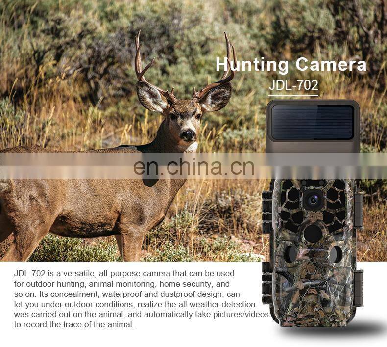 2021 hot new 4K WIFI Hunting Camera APP Control Real Time Animal Monitor with Solar Panel