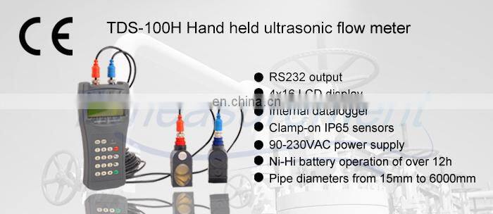 Taijia TDS-100H Ultrasonic flow meter /Fuel consumption flowmeter /Diesel fuel flow meter CE Ultrasonic flowmeter