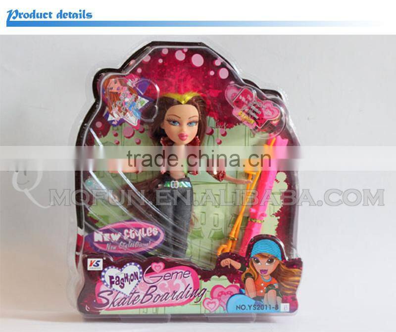 Mini Qute 30 cm kawaii big eyes beautiful America Latex kid fashion Plastic doll educational toy with accessories NO.YS2011-8D