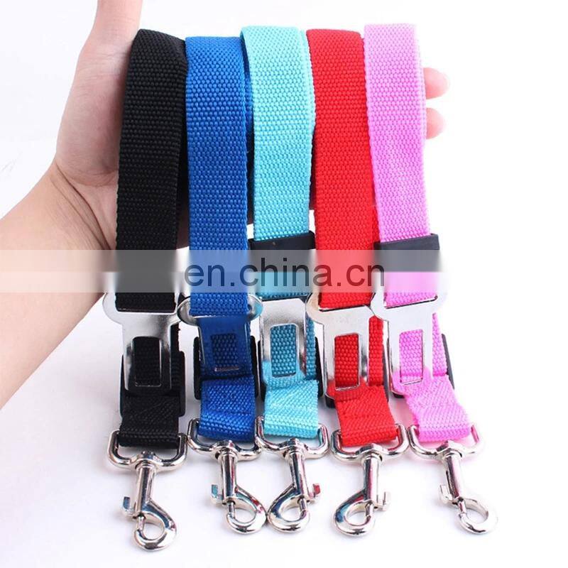Pet Dog Cat Car Seat Belt Dog Accessories Adjustable Harness Lead Leash Small Medium Travel Clip Puppy Collar Leash