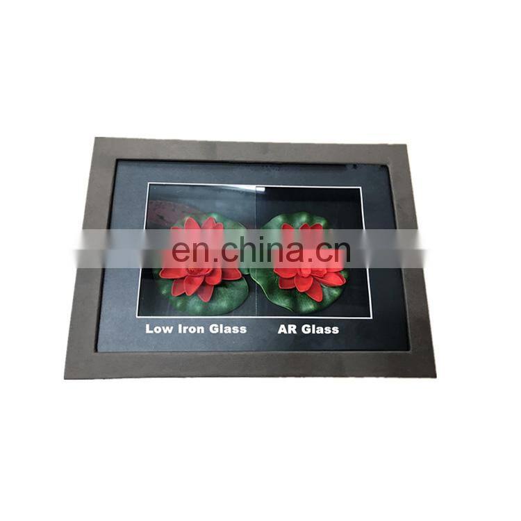 Museum showcase AR glass 1.5mm transparent clear non reflective glass for LCD display