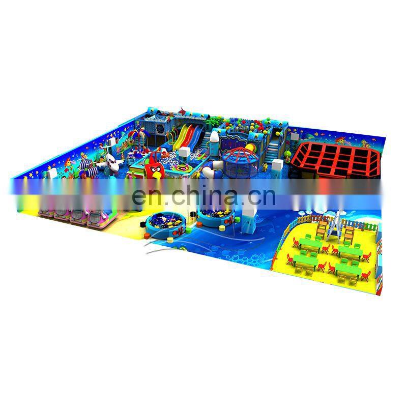 Kiddie indoor soft play area with trampoline park Indoor kids playground for shopping center