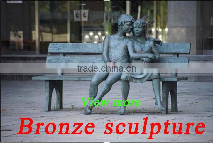 Green flame sculpture for hotel decoration