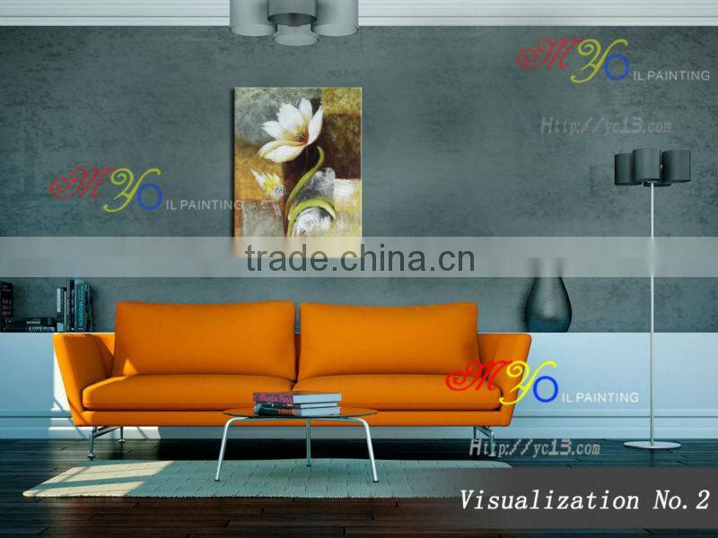 handmade home decor Artwork white daisy oil painting on canvas