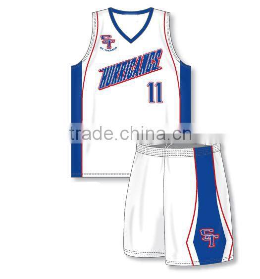 Sublimated breathable cheap reversible basketball uniforms