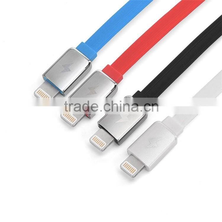 China accesories mobile phone Alumium Flat usb cable multifunctional micro usb data cable
