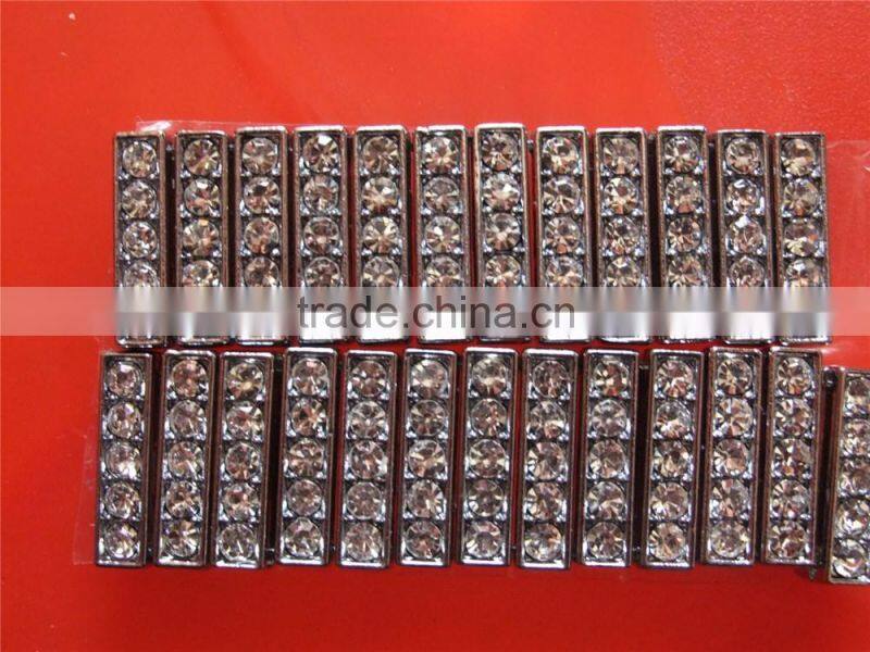 Beautiful 10mm Letters Slide Rhinestone Zinc Alloy Alphabets