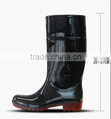 2015 pvcblack rubber rain boots For men