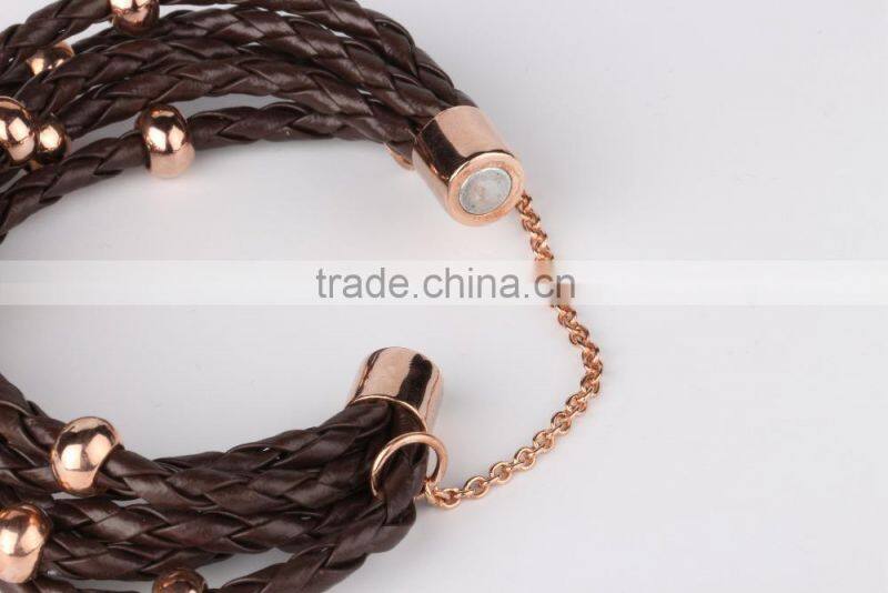 Hotsale Fashion 925 Sterling Sliver PU Bracelet