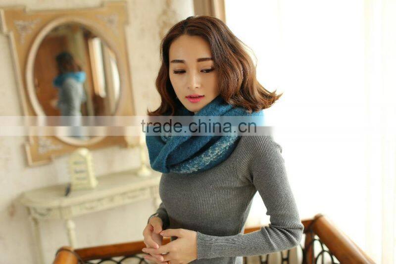 2015 Newest Design Circle Loop Boucle Yarm Fashion Winter Lady Scarf