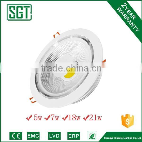 hot selling 7w18w21W aluminum body led panel downlight slim led downlight cob