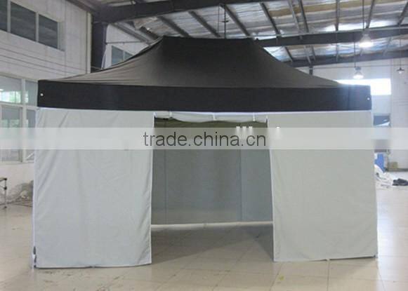3m x4.5m small hexagon folding gazebo with window and door walls