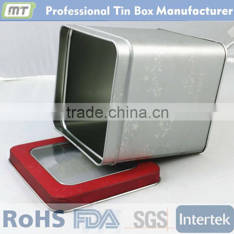 luxury square metal watch box