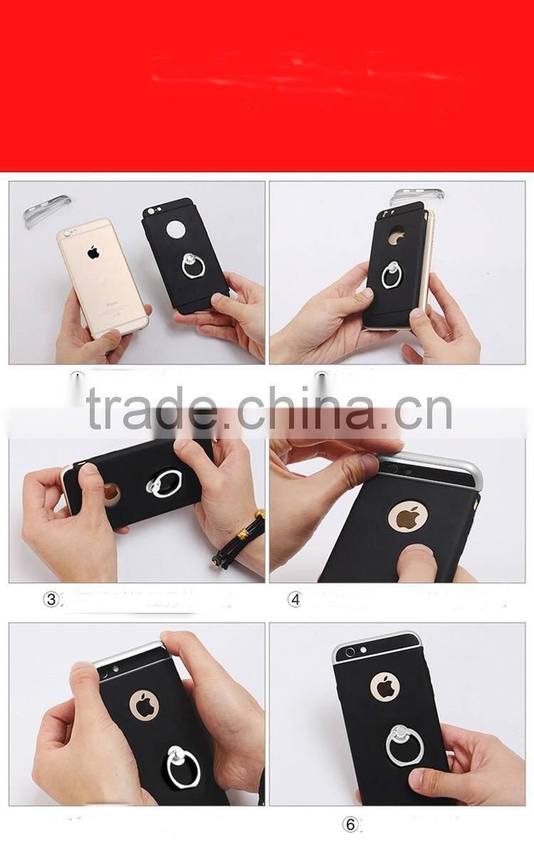 Rose Gold 3 in 1 detachable spraying frosted armor hard pc case for iphone 6