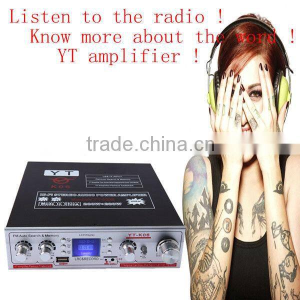 china tube amplifier YT-K06 with LCD (LRC)display/USB/TF card+ YT-K06/mp3 player