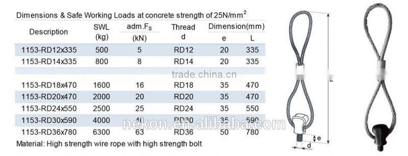 Lifting Loop with Ring Screw