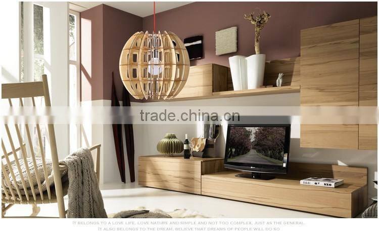 LED pendant light JK-8005B-35 Modern wooden shade pendant light for indoor