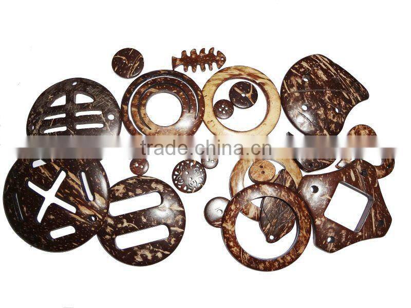 laser engraved decorative wood buttons for garment/clothing