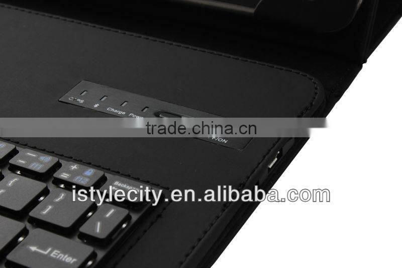 Black For ipad / sumsungPu leather bluetooth keyboard