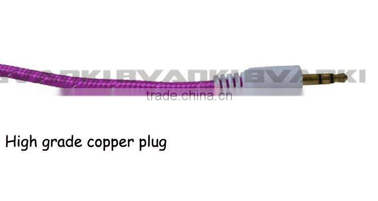 wholesale male to male stereo audio cable, rca av audio cable extension with gold plated magnetic cable for smart phone
