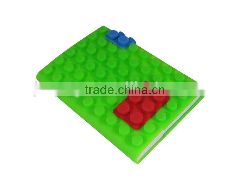 Candy colorful block silicone notebook