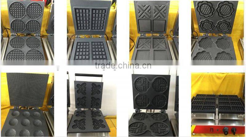 Single head gas 220v 2 pcs rectangle red bean Belgium waffle cake maker