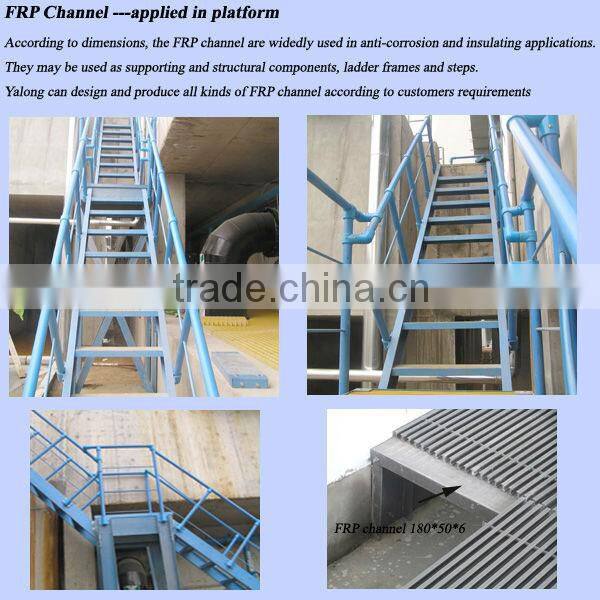 180*50*6mm FRP Stair Channel,Ladder Steps & Stair Treads