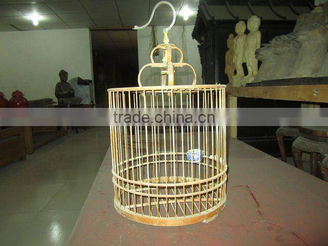 Chinese antique steel hanging bird cage