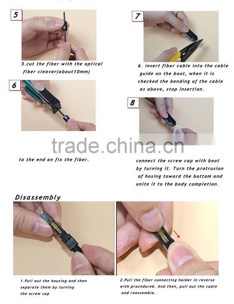 High Quality 1 Piece MOQ Fast fibre link sc pc optic Connector