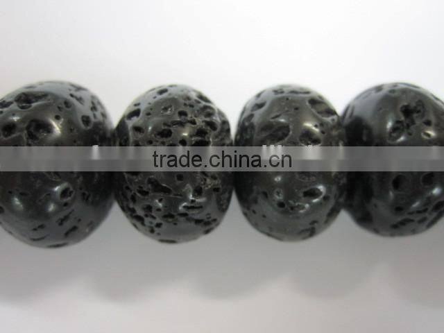 Natural tektite roundel bead mineral gemstone for jewelry making lava