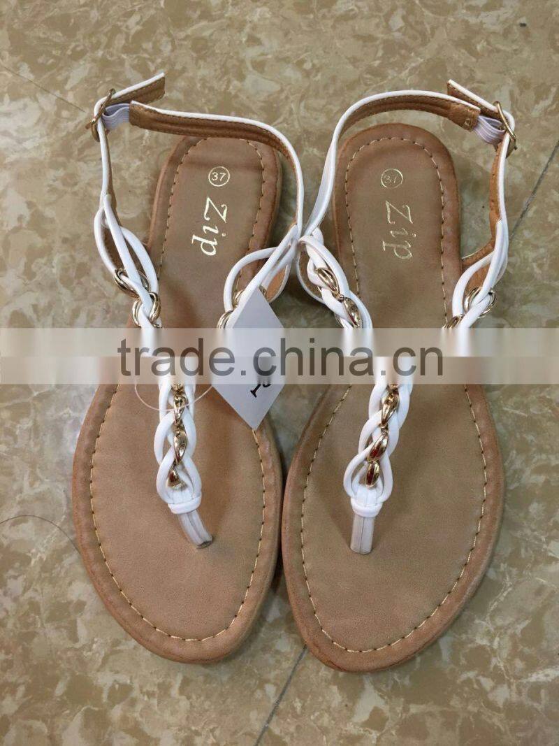 sexy chain decorate ladies flat shoes