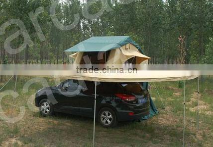 High quality oxford waterproof retractable roof awning for cars with mesh annex
