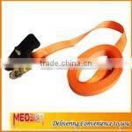 Rubber handle 2" 50mm width cargo strap J metal hooks /2inch cargo lashing 5000bs