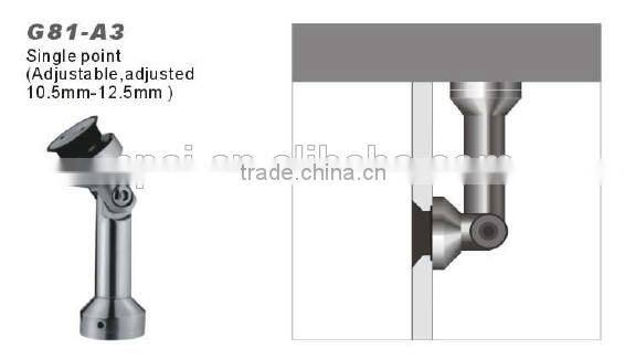Stainless steel glass door fitting for sliding door ( glass connector)