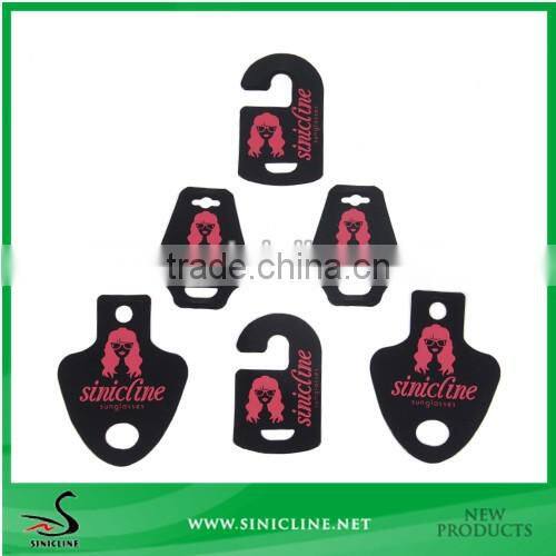 Sinicline useful black paper sunglasses hanger with logo printed
