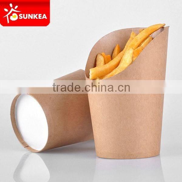 Wholesale Potato chip container, french fries paper cup with custom printed