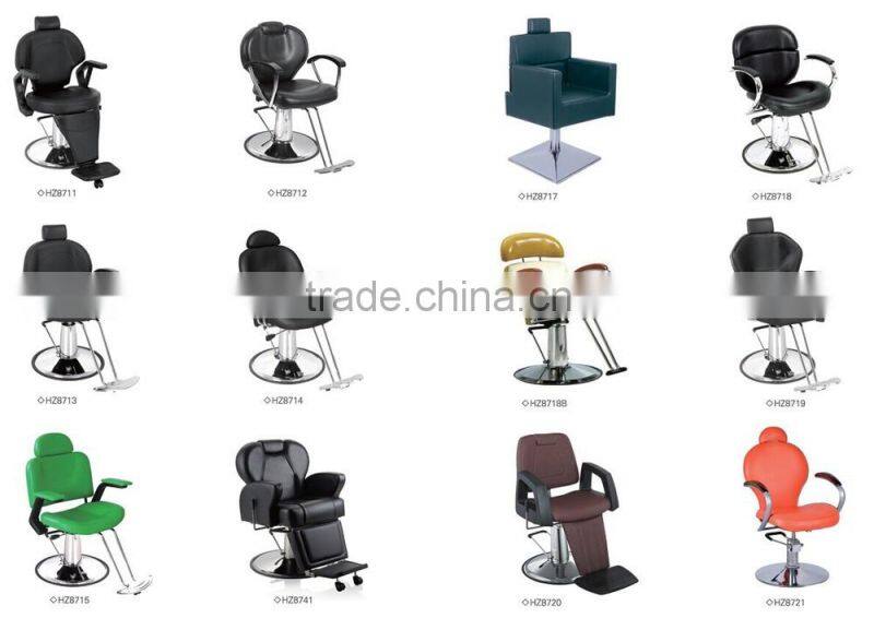 2015 Colorful hair salon chairs with footrest;Popular recline barber chairs in India