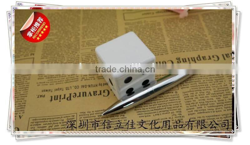 TT-12 Simple table pen with holder , metal desk pen