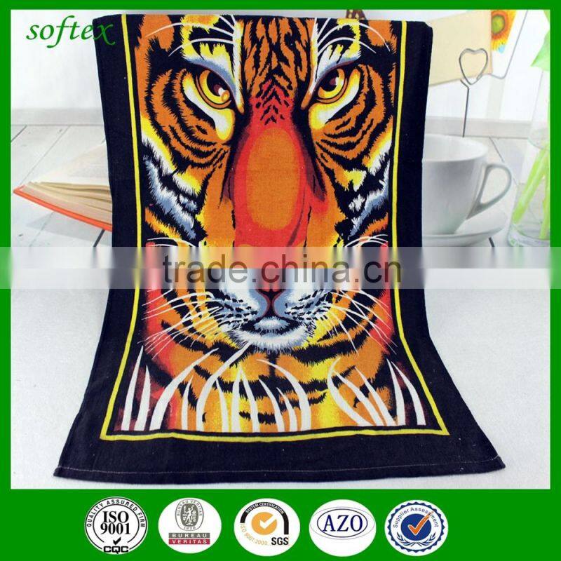 wholesale china factory 100% cotton customed printing beach towel