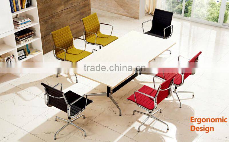 EA108 Modern fabric ribbed replica office conference chair with glides