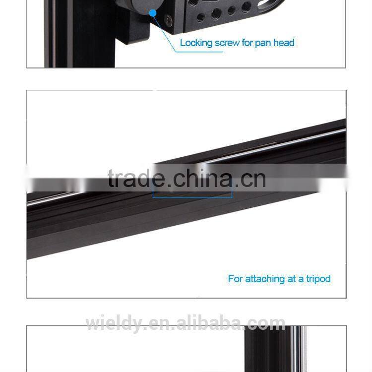 Portable Wieldy Load 8 Kg Video DSLR Slider Pan Tilt Head Rail for 5D2 5D3