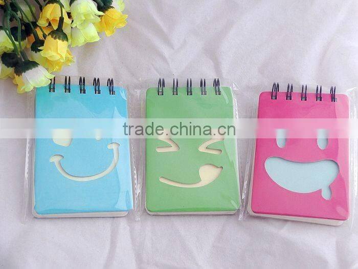 shape die cut double spiral mini cute journals A7