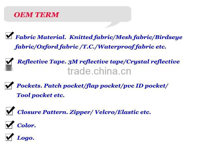 New Style Safety Vest With Pouch Adults Safety Vest En471 Short Sleeves Mesh Fabric Vest