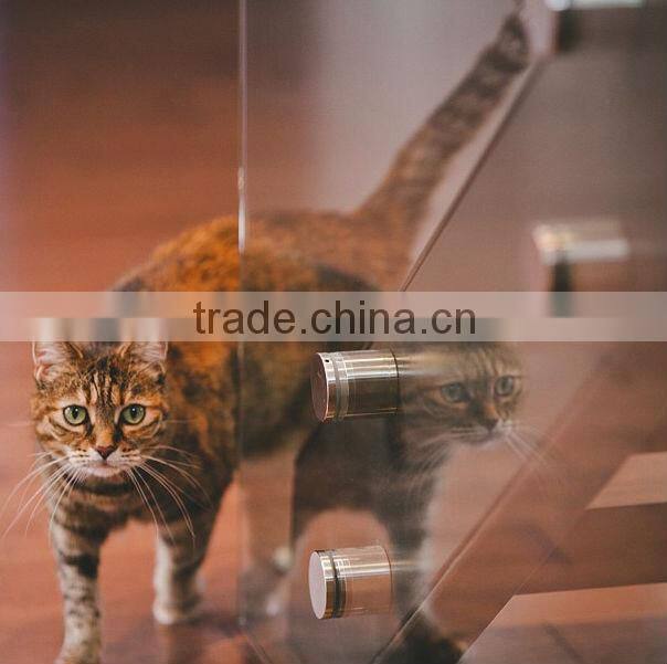 shenzhen launch glass connection standoff wood mounting 12mm glass