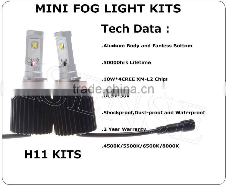 5000LM/set H16 12v 40W LED daewoo lanos fog lamp