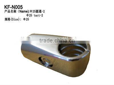 Metal rack fastener for round tube