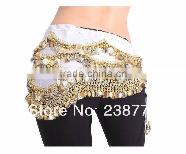 2016 New designs cheap belly dance sequin coin belts belly dancing costume hip scarf for women 13 colors available