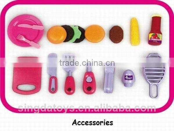 2014 Hot Sale Kids Toys Kitchen BBQ Play Set with Sounds and Accessories